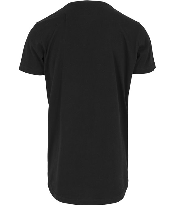 Long Shaped Shoulder Leather Imitation Tee black-black 3